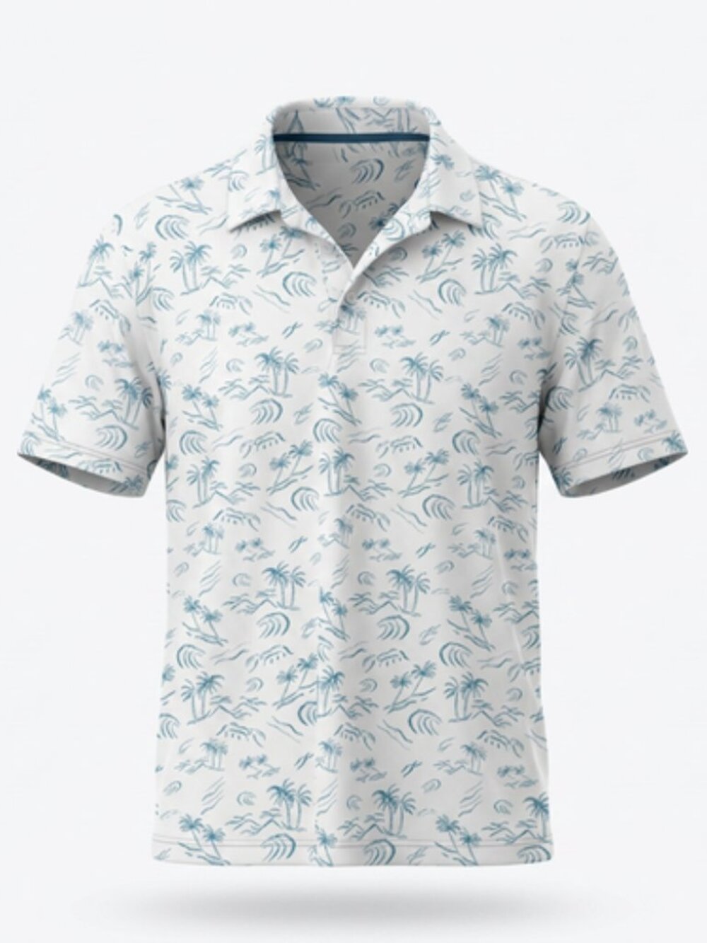 Ben Hogan Performance Tropical Patterned Men’s Gold Shirt Sz M